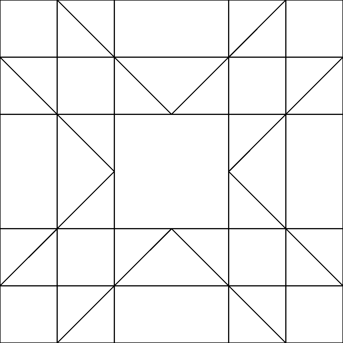 Pattern 17, Amish Star barn quilt pattern thumbnail